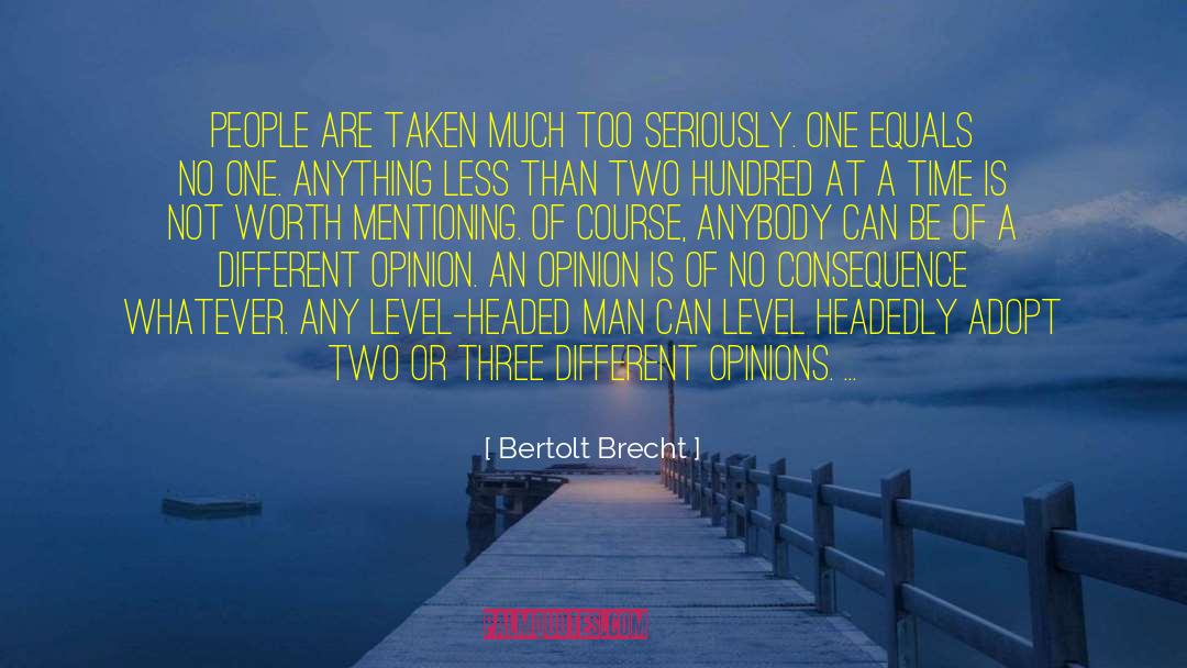 Level Headed quotes by Bertolt Brecht