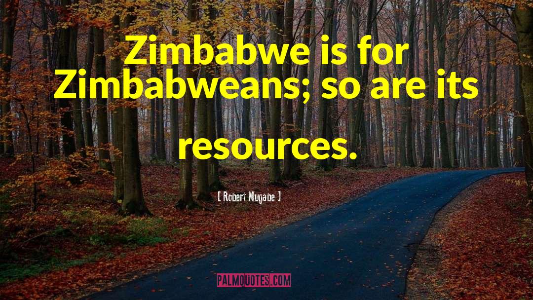 Leverage Resources quotes by Robert Mugabe