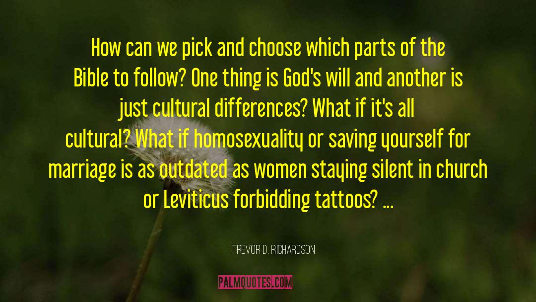 Leviticus quotes by Trevor D. Richardson