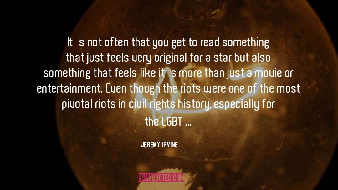 Lgbt Community quotes by Jeremy Irvine