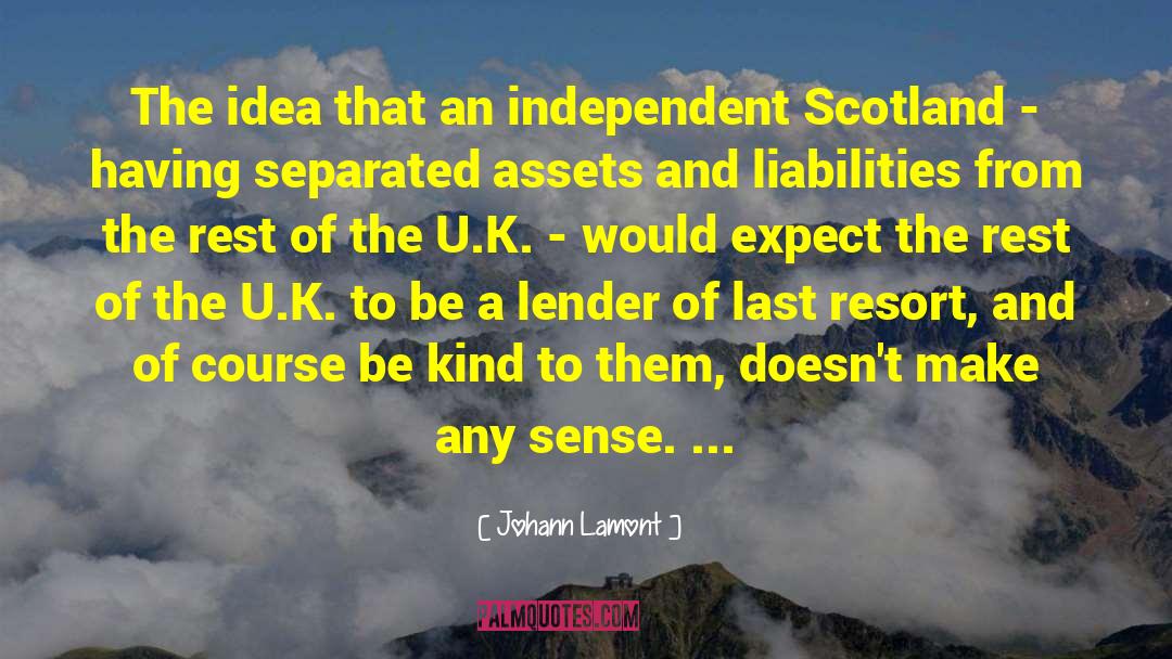 Liabilities quotes by Johann Lamont