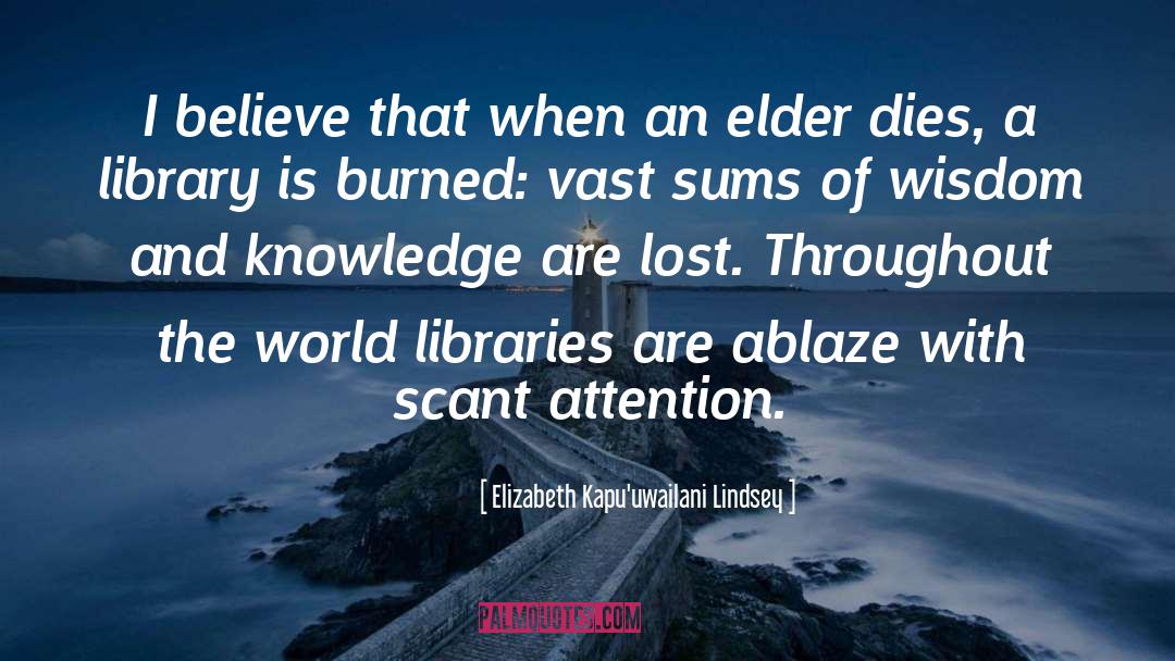 Libraries And Librarians quotes by Elizabeth Kapu'uwailani Lindsey