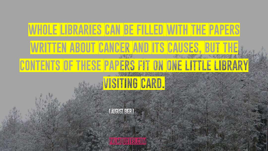 Library Cards quotes by August Bier