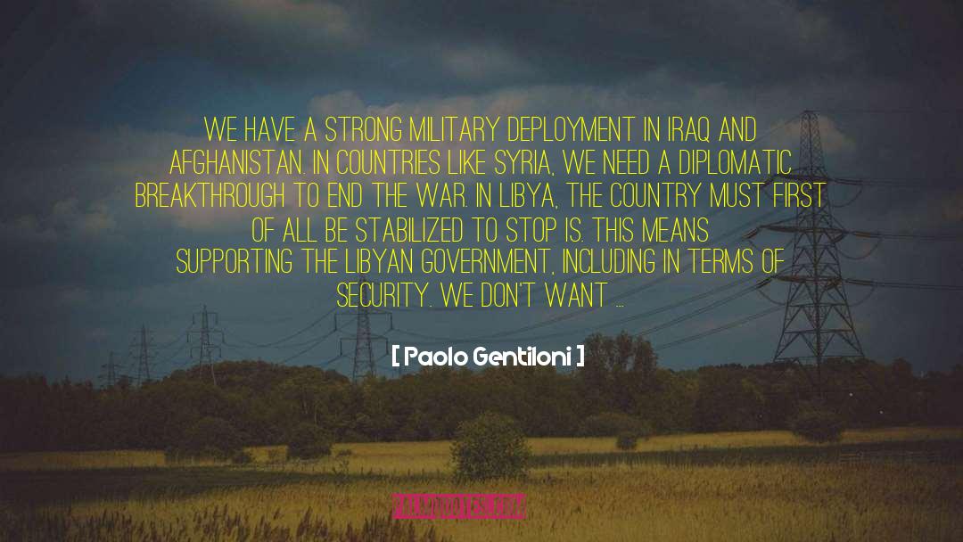 Libya Tripoli quotes by Paolo Gentiloni