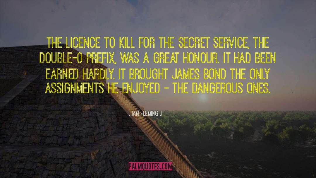 Licence quotes by Ian Fleming