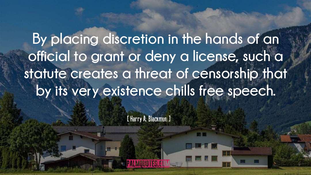 License quotes by Harry A. Blackmun