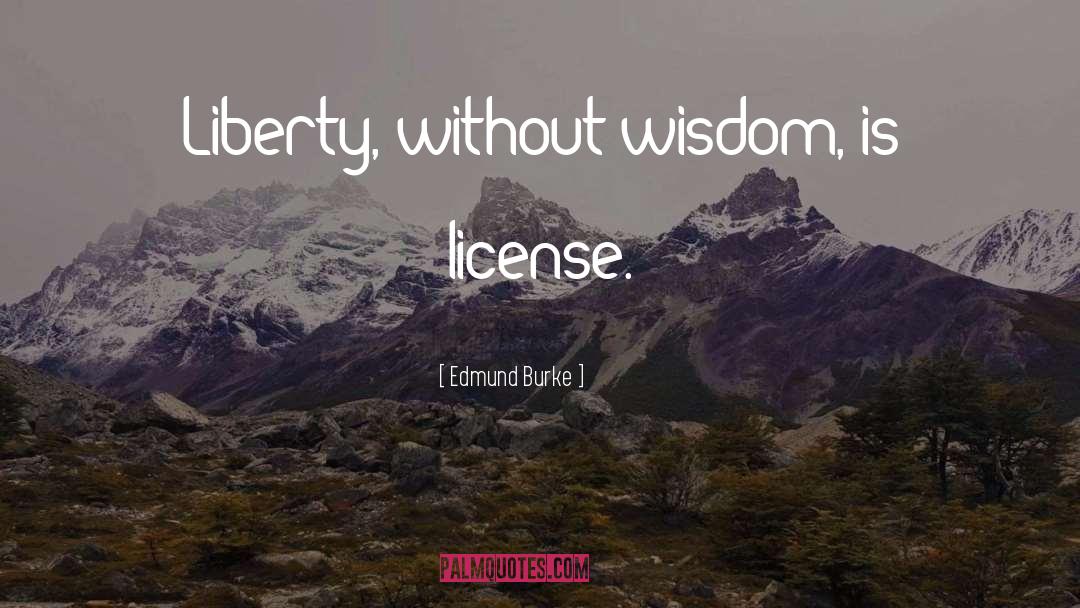 License quotes by Edmund Burke