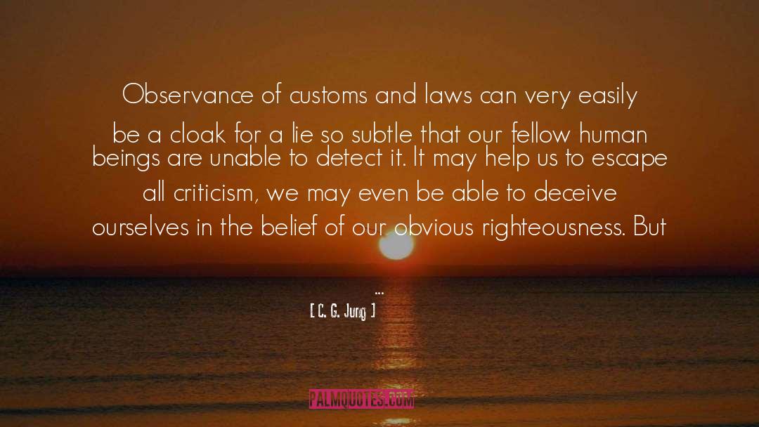 Lie Observance Law quotes by C. G. Jung