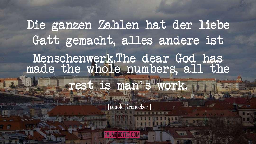 Liebe quotes by Leopold Kronecker