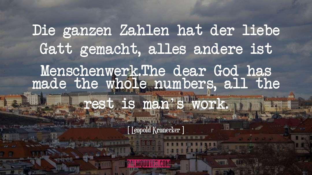 Liebe Vorbei quotes by Leopold Kronecker