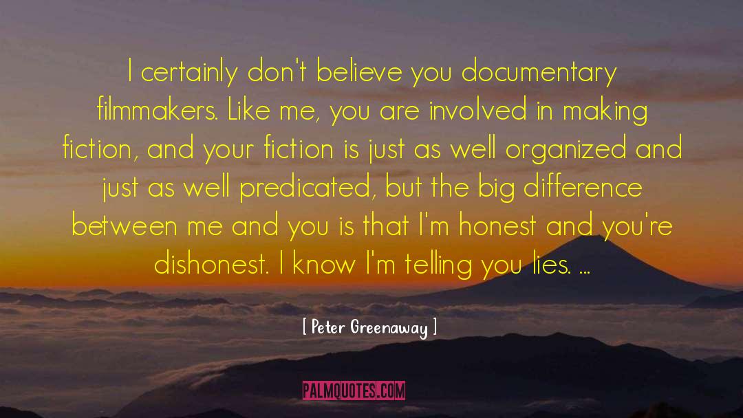 Lies Lying quotes by Peter Greenaway