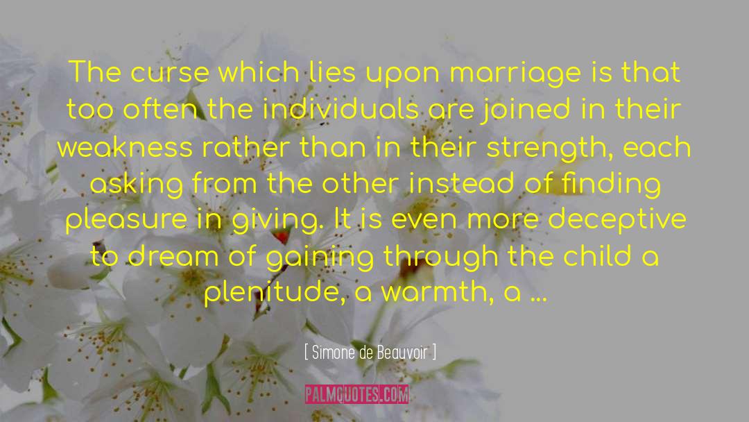 Lies Woman Cheating quotes by Simone De Beauvoir