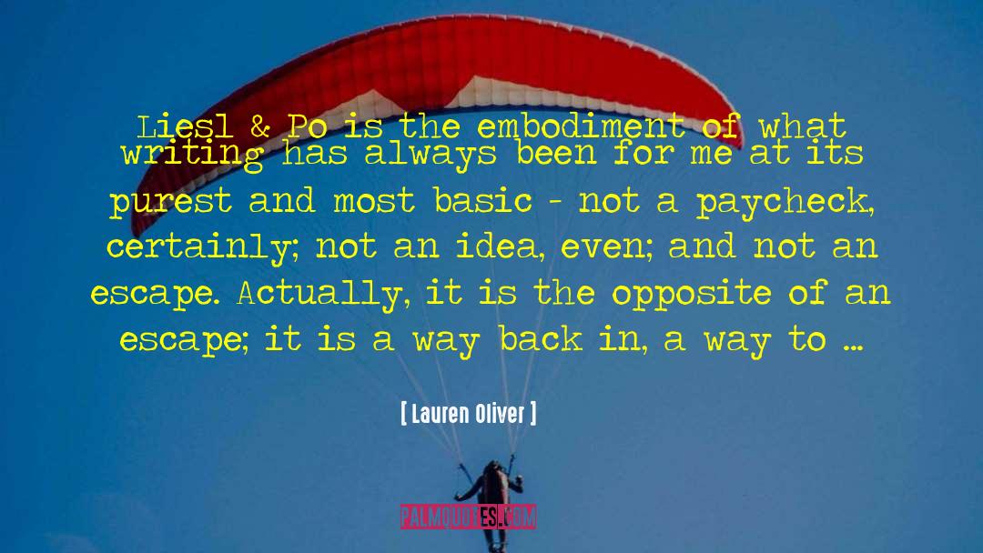 Liesl quotes by Lauren Oliver