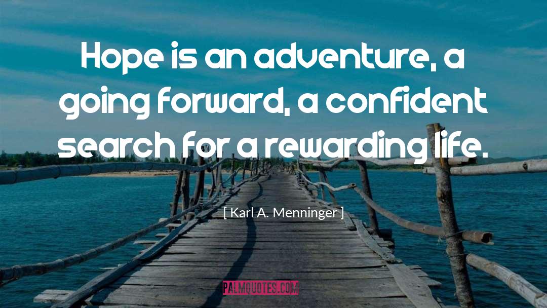 Life Adventure quotes by Karl A. Menninger