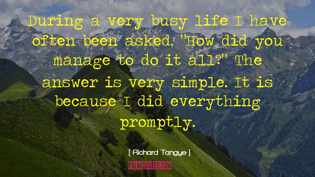 Life Answers quotes by Richard Tangye