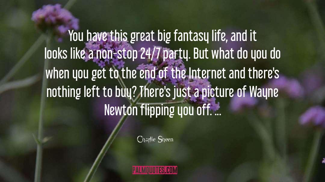 Life Big Party Invitation quotes by Charlie Sheen