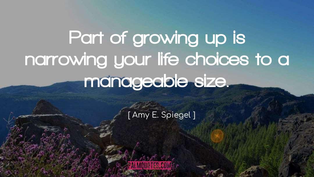 Life Choices quotes by Amy E. Spiegel