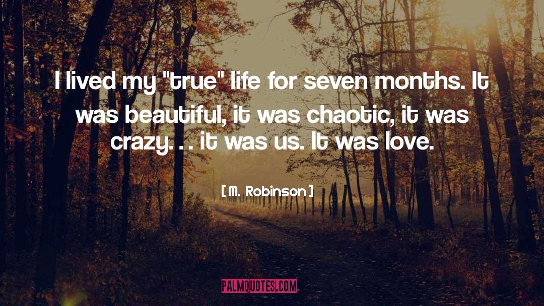 Life Crazy Sanity quotes by M.  Robinson