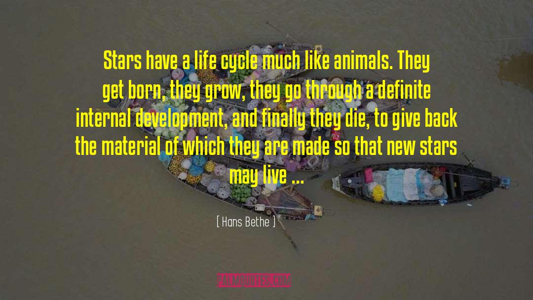 Life Cycle quotes by Hans Bethe