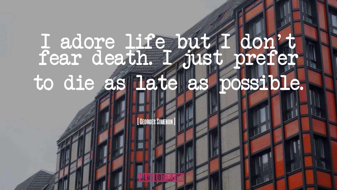 Life Death Late Never quotes by Georges Simenon