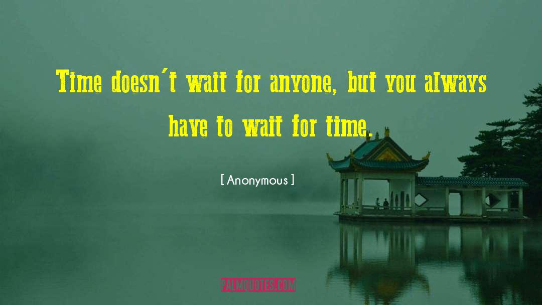 Life Doesnt Wait For Anyone quotes by Anonymous