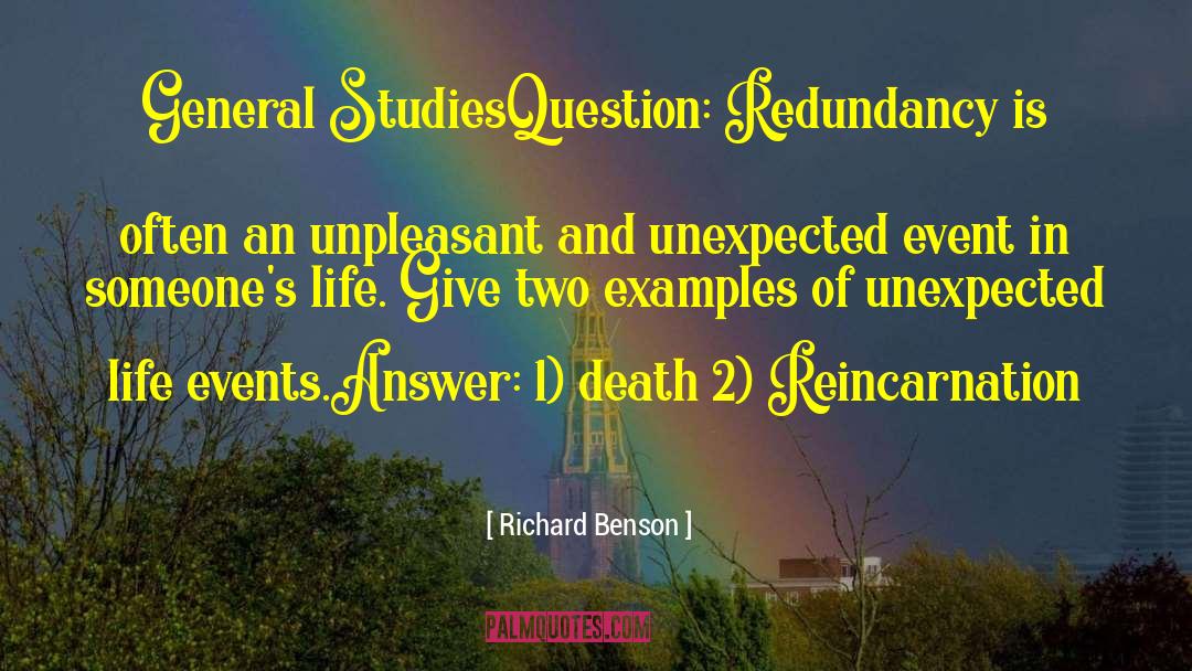 Life Events quotes by Richard Benson