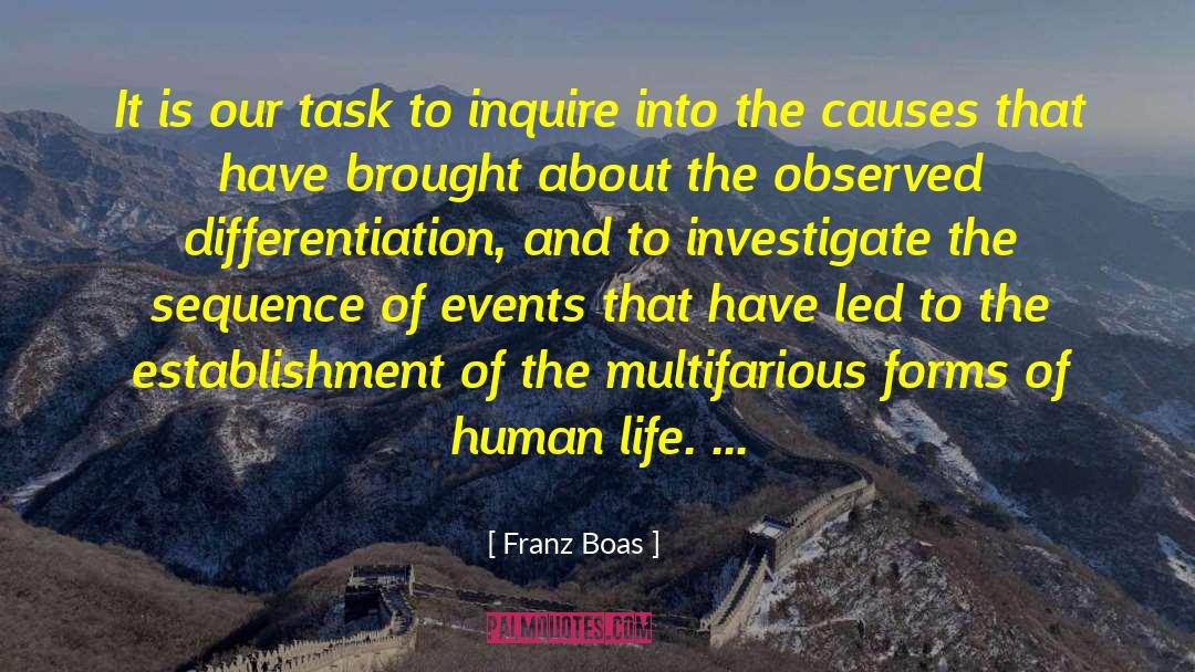 Life Events quotes by Franz Boas