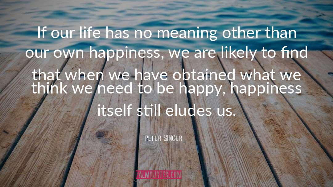 Life Has No Meaning quotes by Peter Singer