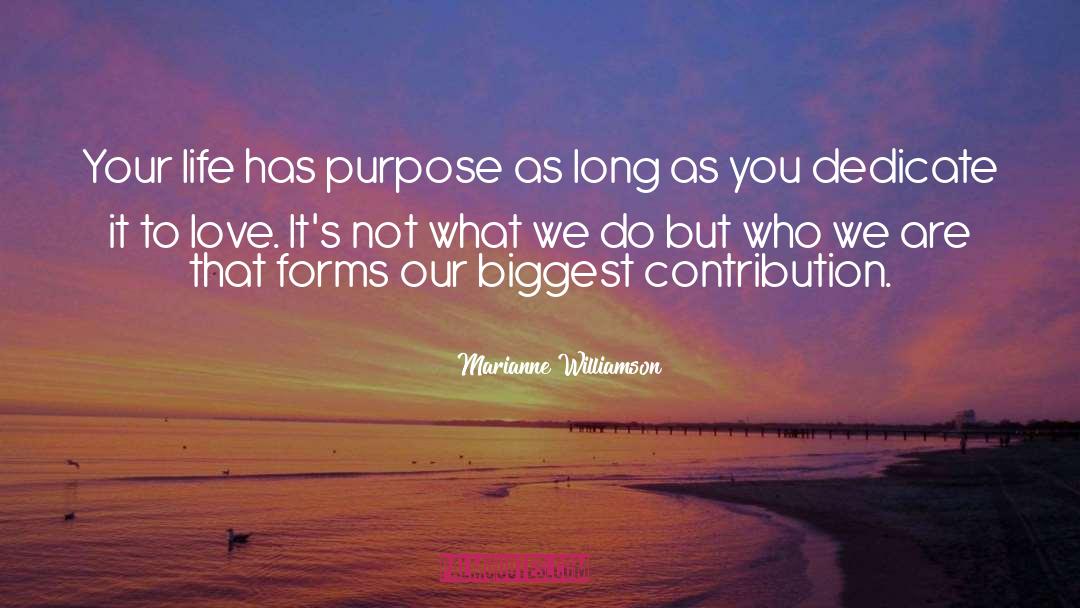 Life Has Purpose quotes by Marianne Williamson