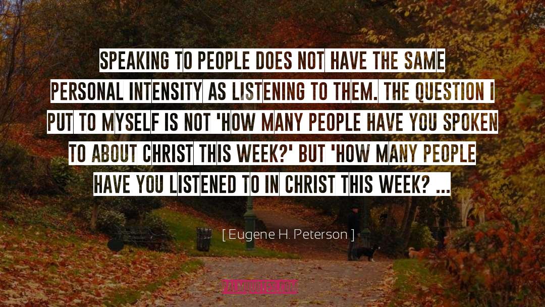 Life In Christ quotes by Eugene H. Peterson