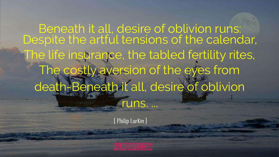 Life Insurance quotes by Philip Larkin