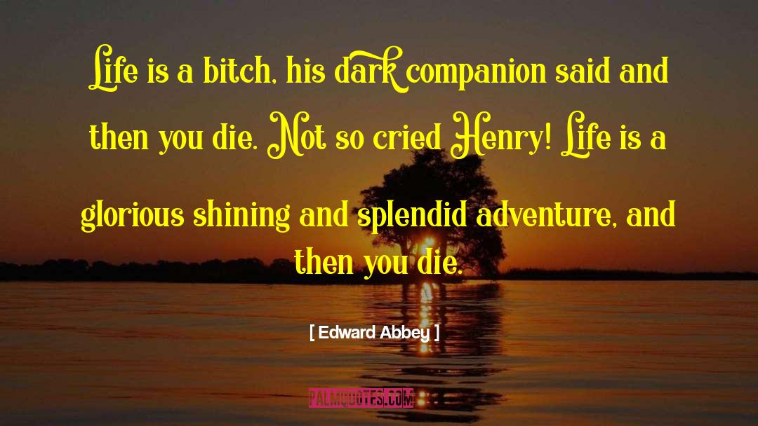 Life Is A Bitch quotes by Edward Abbey