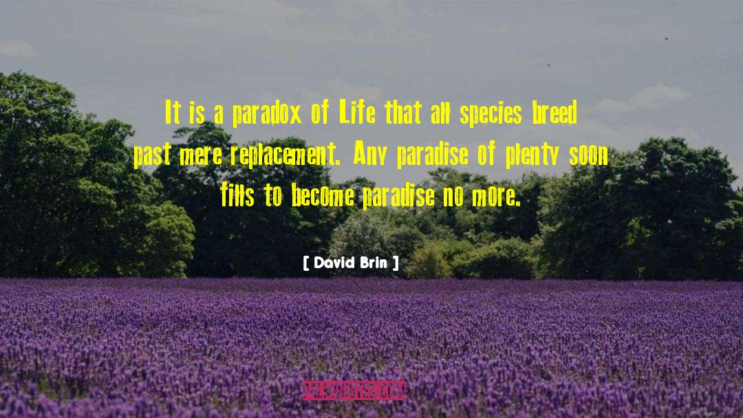 Life Is A Paradox Quote quotes by David Brin