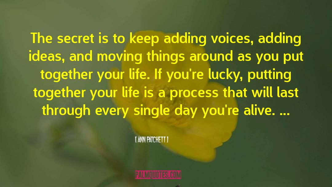 Life Is A Process quotes by Ann Patchett