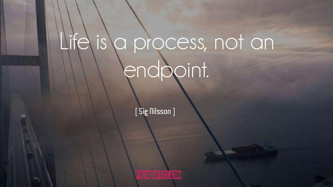 Life Is A Process quotes by Sig Nilsson