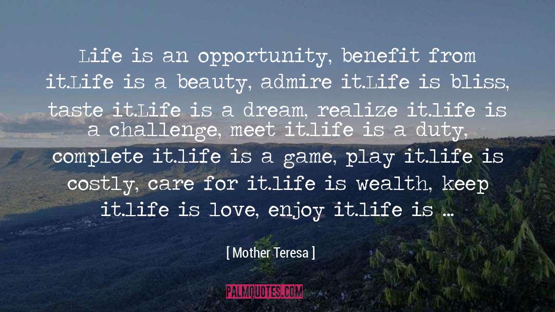 Life Is An Adventure quotes by Mother Teresa