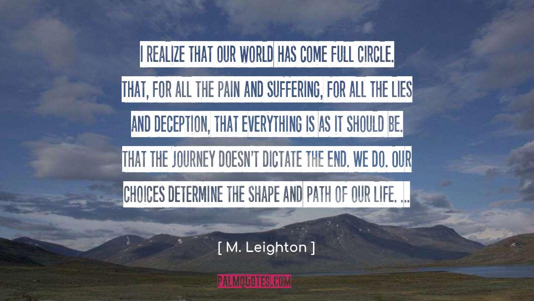 Life Is Full Of Suffering quotes by M. Leighton