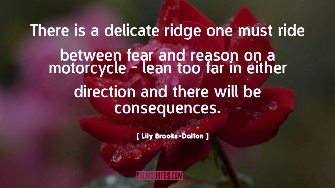 Life Is Like Riding A Motorcycle quotes by Lily Brooks-Dalton