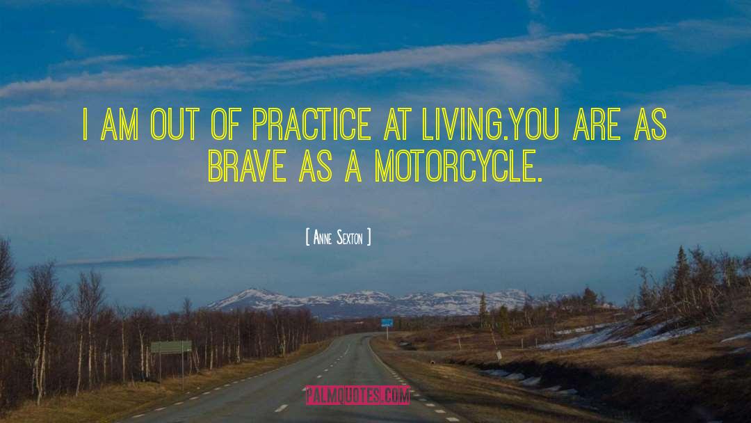 Life Is Like Riding A Motorcycle quotes by Anne Sexton