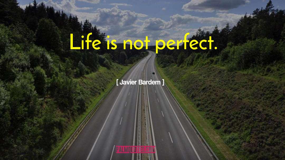 Life Is Not Perfect quotes by Javier Bardem