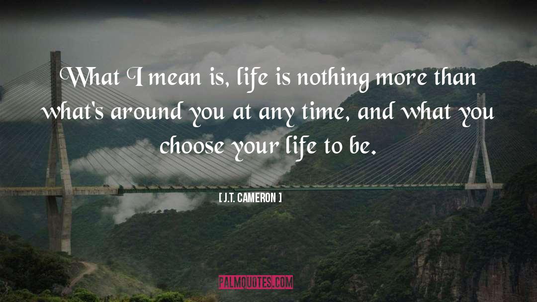 Life Is Nothing quotes by J.T. Cameron