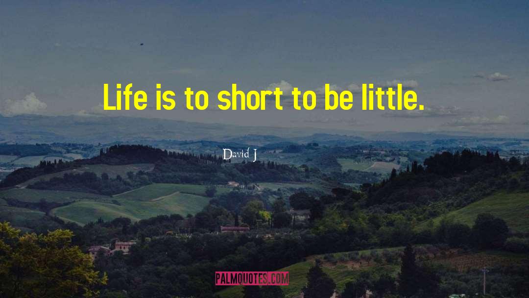 Life Is Short quotes by David J