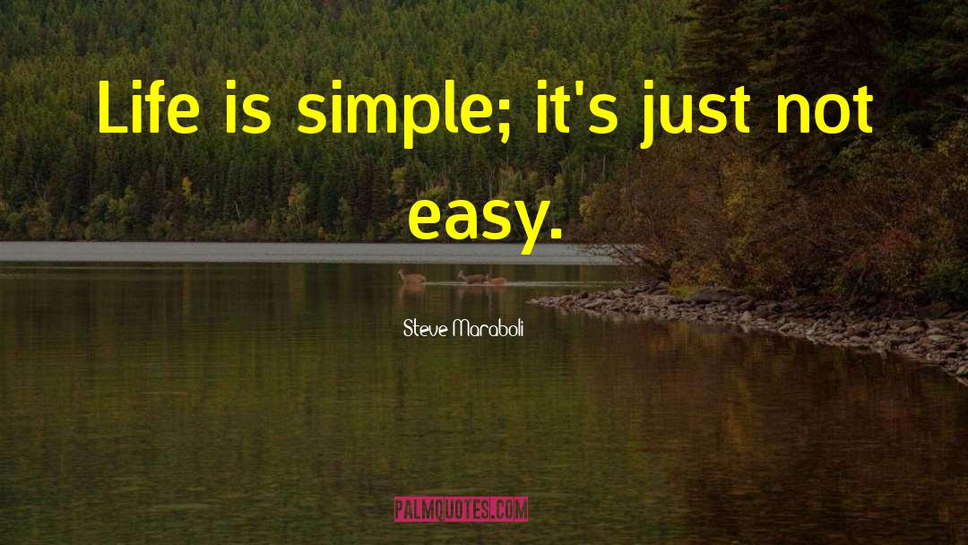 Life Is Simple quotes by Steve Maraboli