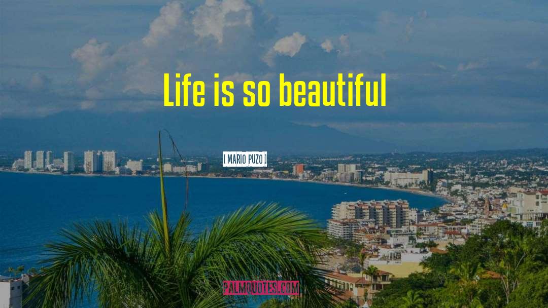 Life Is So Beautiful quotes by Mario Puzo