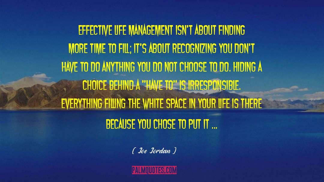 Life Management quotes by Joe Jordan