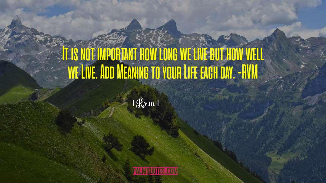 Life Meaning Something quotes by R.v.m.