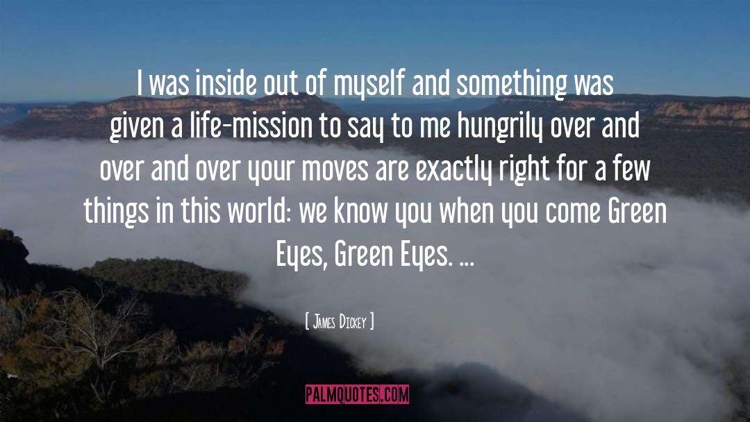 Life Mission quotes by James Dickey