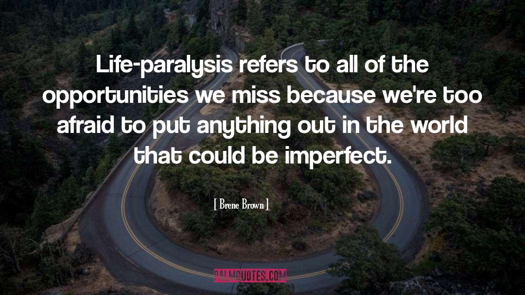 Life Paralysis quotes by Brene Brown