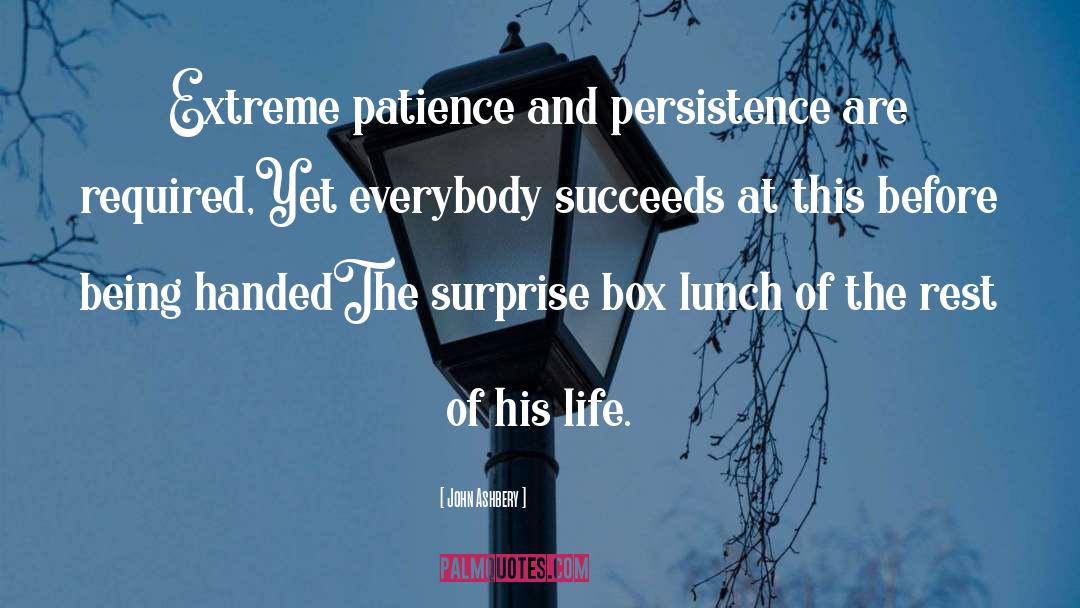 Life Patience quotes by John Ashbery
