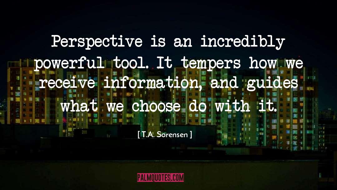 Life Perspective quotes by T.A. Sorensen